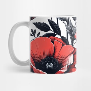 Poppy Flower Mug